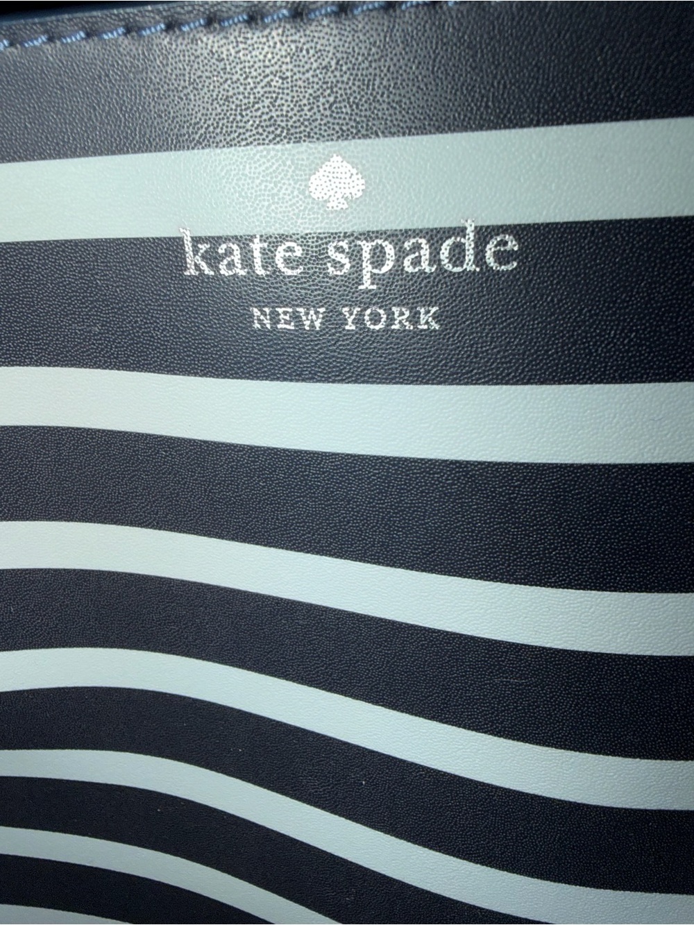 kate spade Navy and grey  Striped Shoulder Tote - Picture 3 of 6